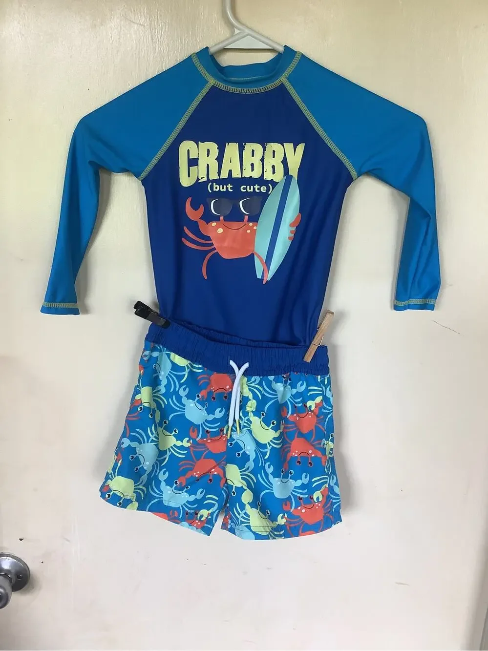 BCOOL Toddler Boys 2 PC Rashguard Short Set size 2T